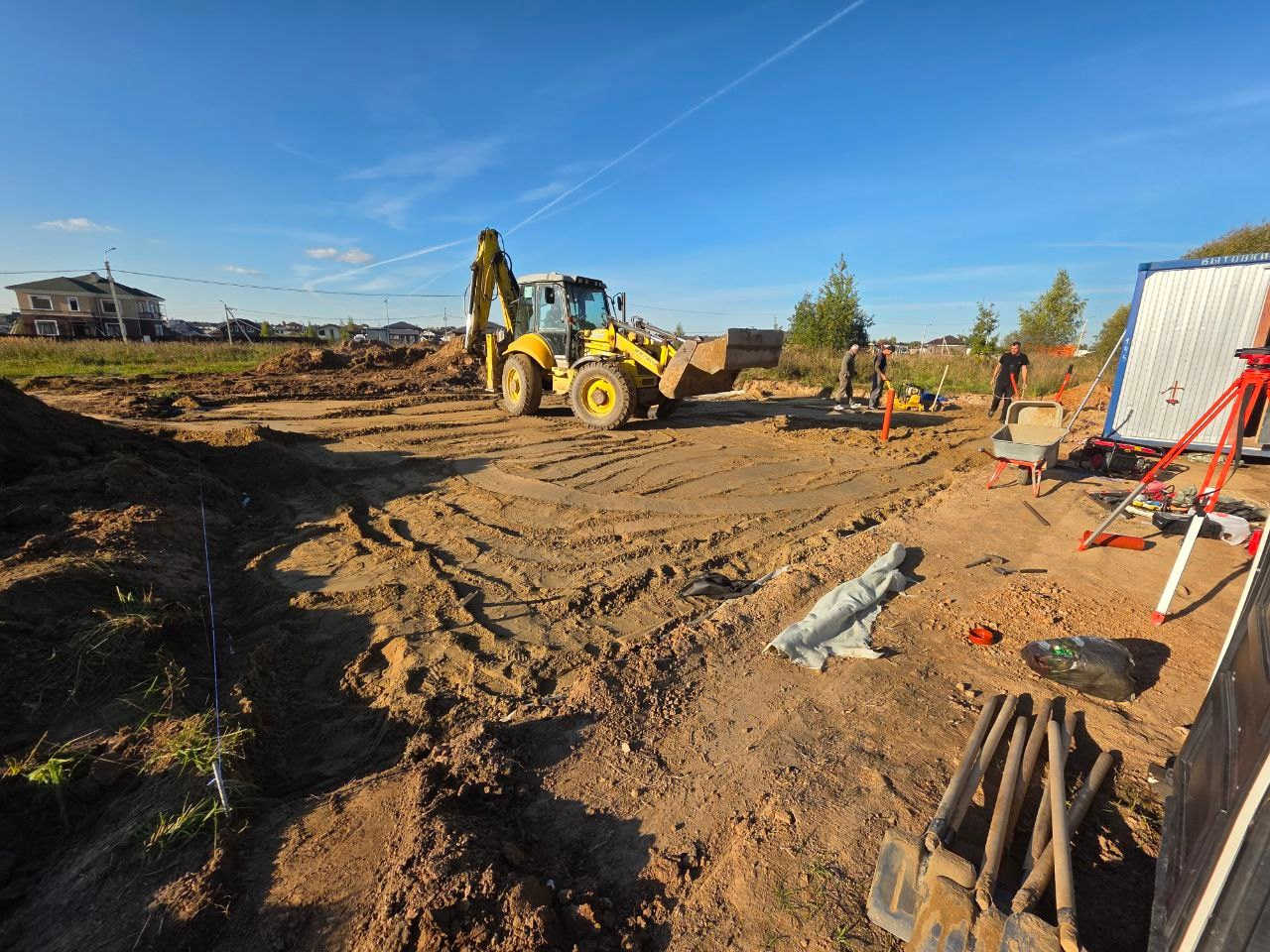 подготовка песчаной подушки 