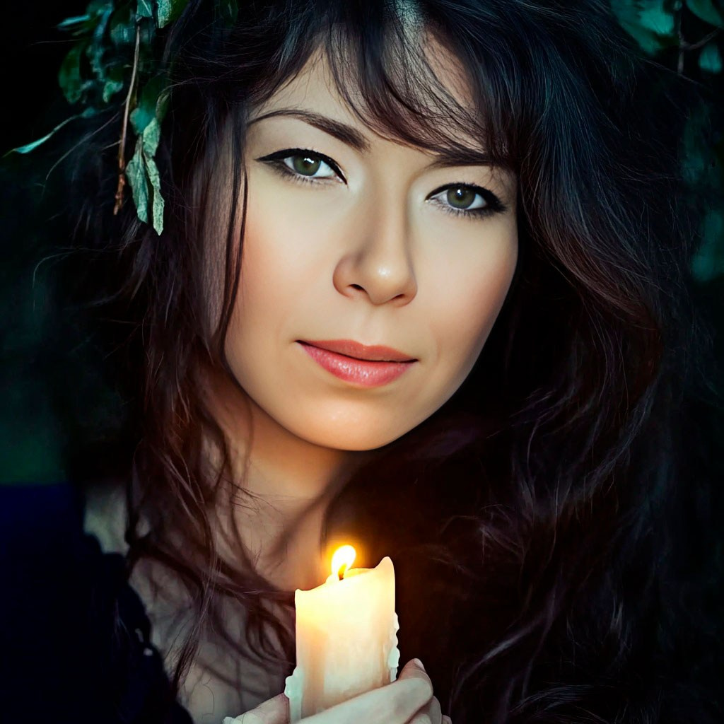Нейрофотосессия для Александры. Сказочный образ — девушка со свечой. ФотоХудожник Харитонова Ирина г. Санкт-Петербург