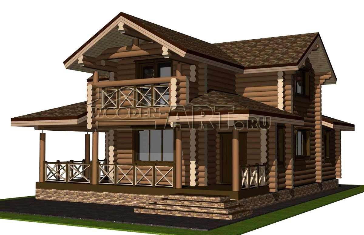 «Хорошево» 219 кв. м. Проекты деревянных домов. Архитектор Ольга Мальцева
