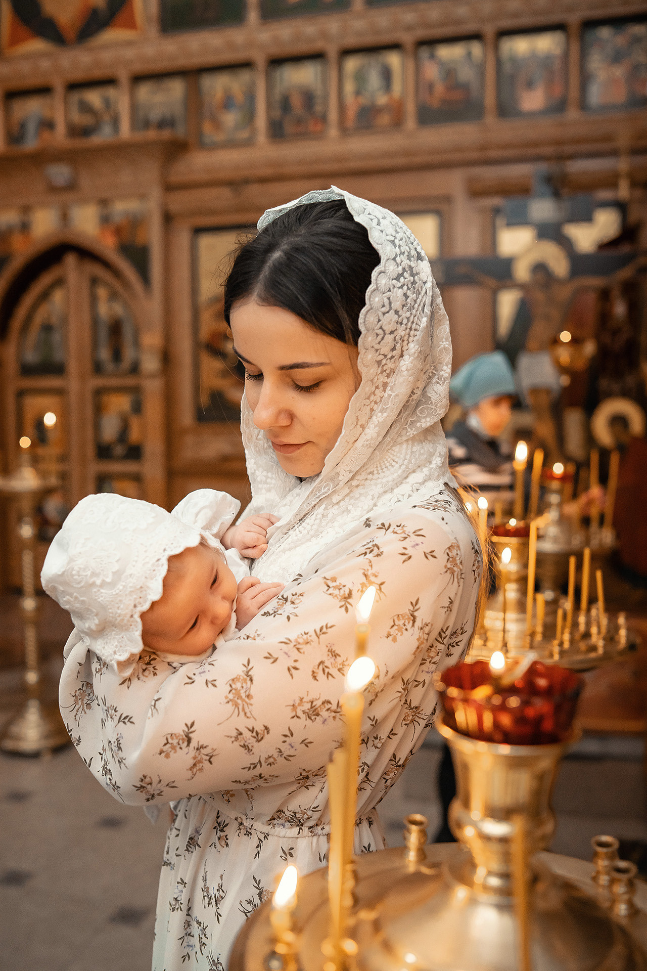 крещение сына фото