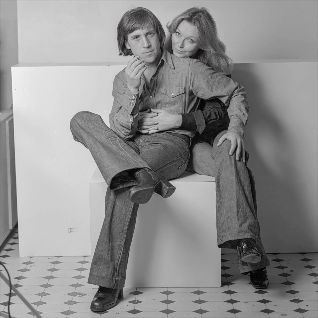 Портрет Высоцкий с женой, фотограф Валерий Плотников