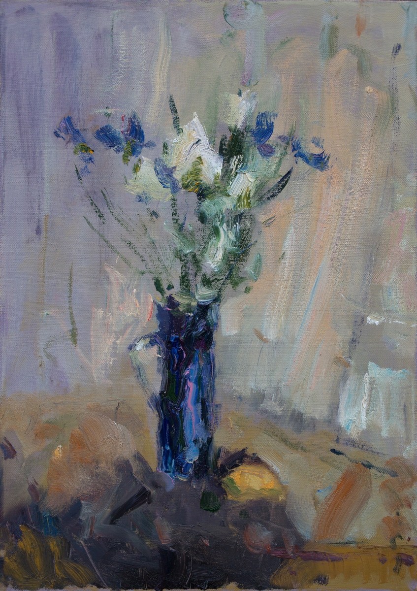 Ирисы и Хризантемы. Художник Александр Каверин