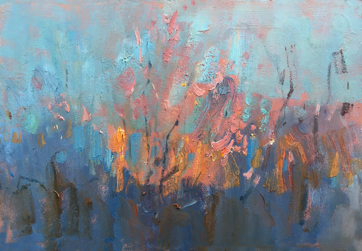 Апрельский закат. Художник Александр Каверин