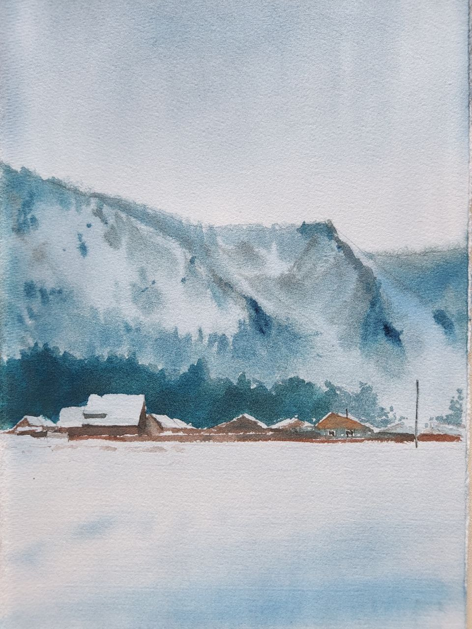 Askat | Friday Circle Drawing. Photo reference: Alexander Gordienko, Barnaul | Jan 2024 | A4 | N/a