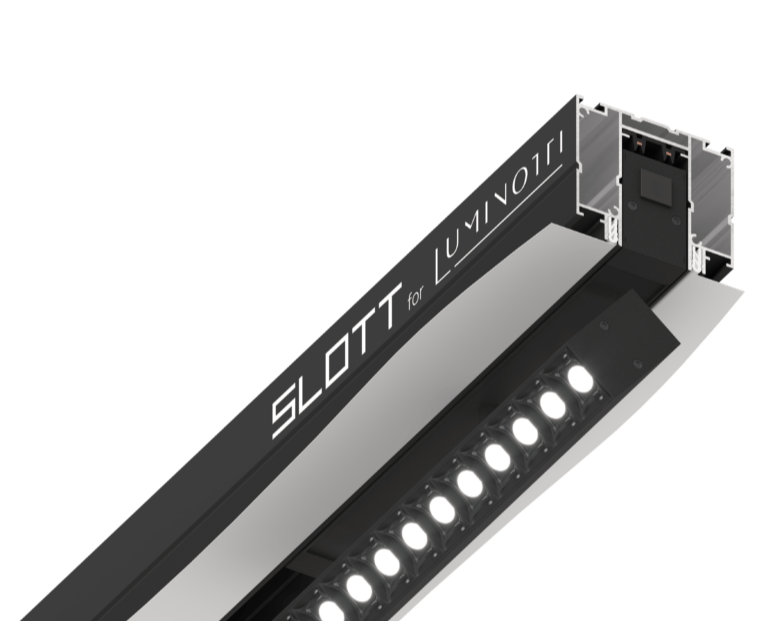 Трековые системы освещения для натяжных потолков. Студия интерьерных решений SUNHOUSE. Натяжные потолки, шторы, текстиль