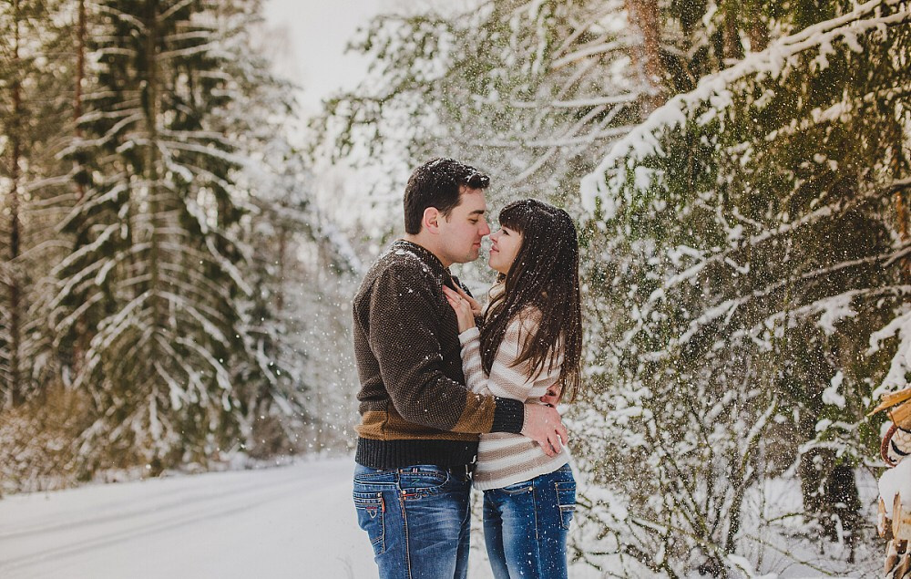 Зимняя лавстори Игорь+Маргарита. Фотограф в Варшаве Анна Розова
