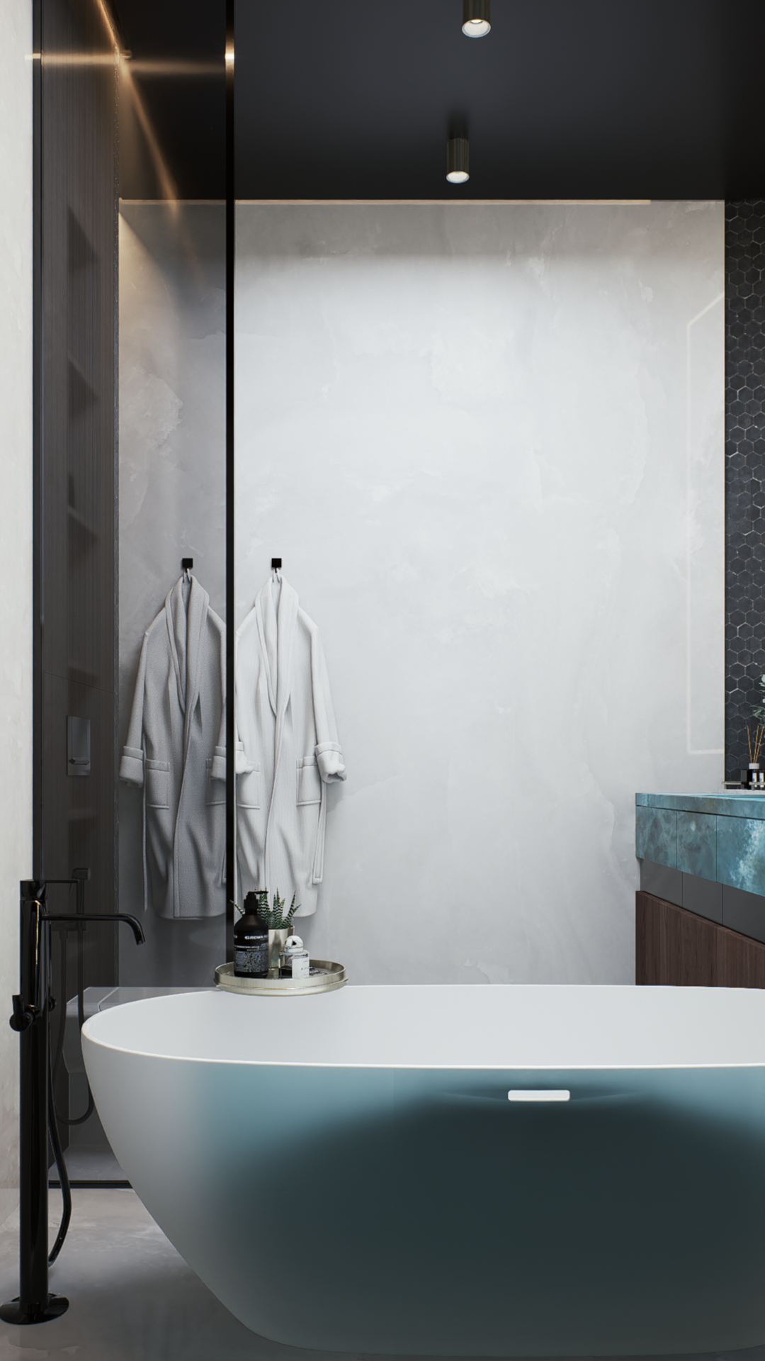 Ванная комната в стиле ар-деко. Александра Койтова — Архитектор малоэтажных зданий в Новосибирске