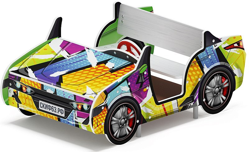 Кабриолет - Беседка машинка - МФ 10.03.02-02.И1 Габариты (ШхДхВ): 1430x840x620 Зона безопасности, мм: 2430х1840