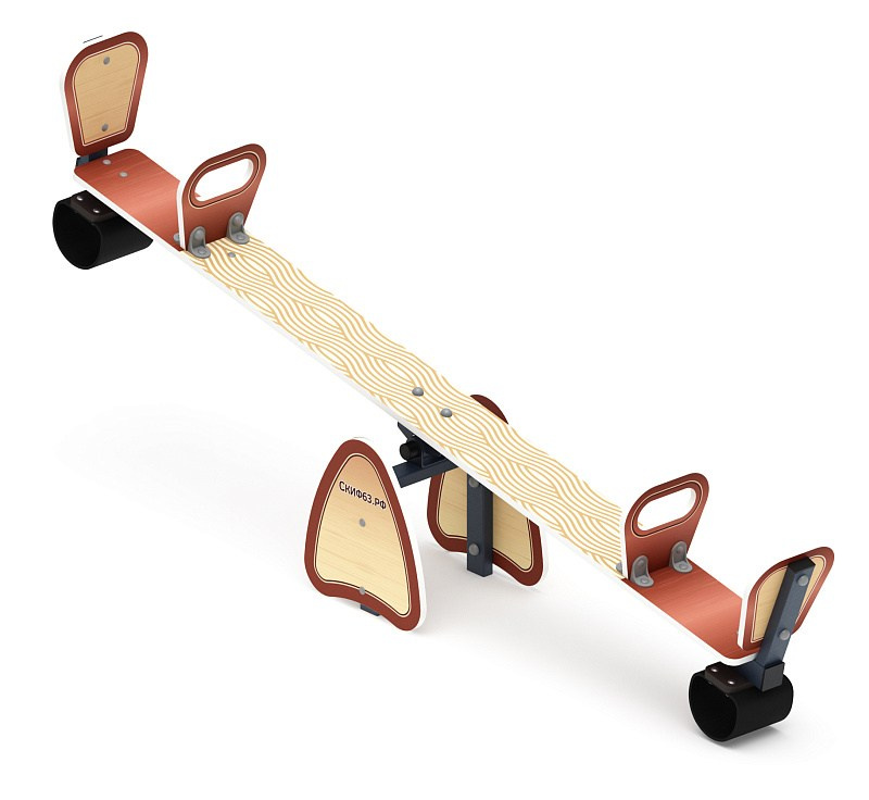 Качалка балансир со спинкой - ИО 21.М.01.01-01.И1                                                                                                                                    Габариты (ШхДхВ): 2500x400x770                                                                                                                                                                        Зона безопасности, мм: 4500х2400                                                                                                                                                       Возрастные ограничения от 4 до 8 лет