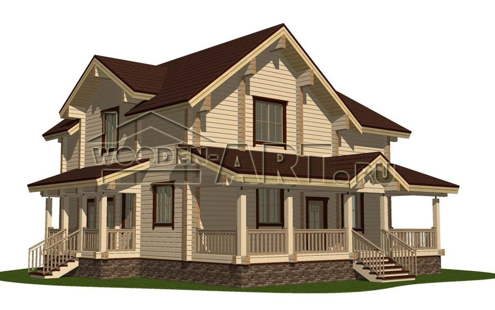 «Рыбушкино» 249 кв. м. Проекты деревянных домов