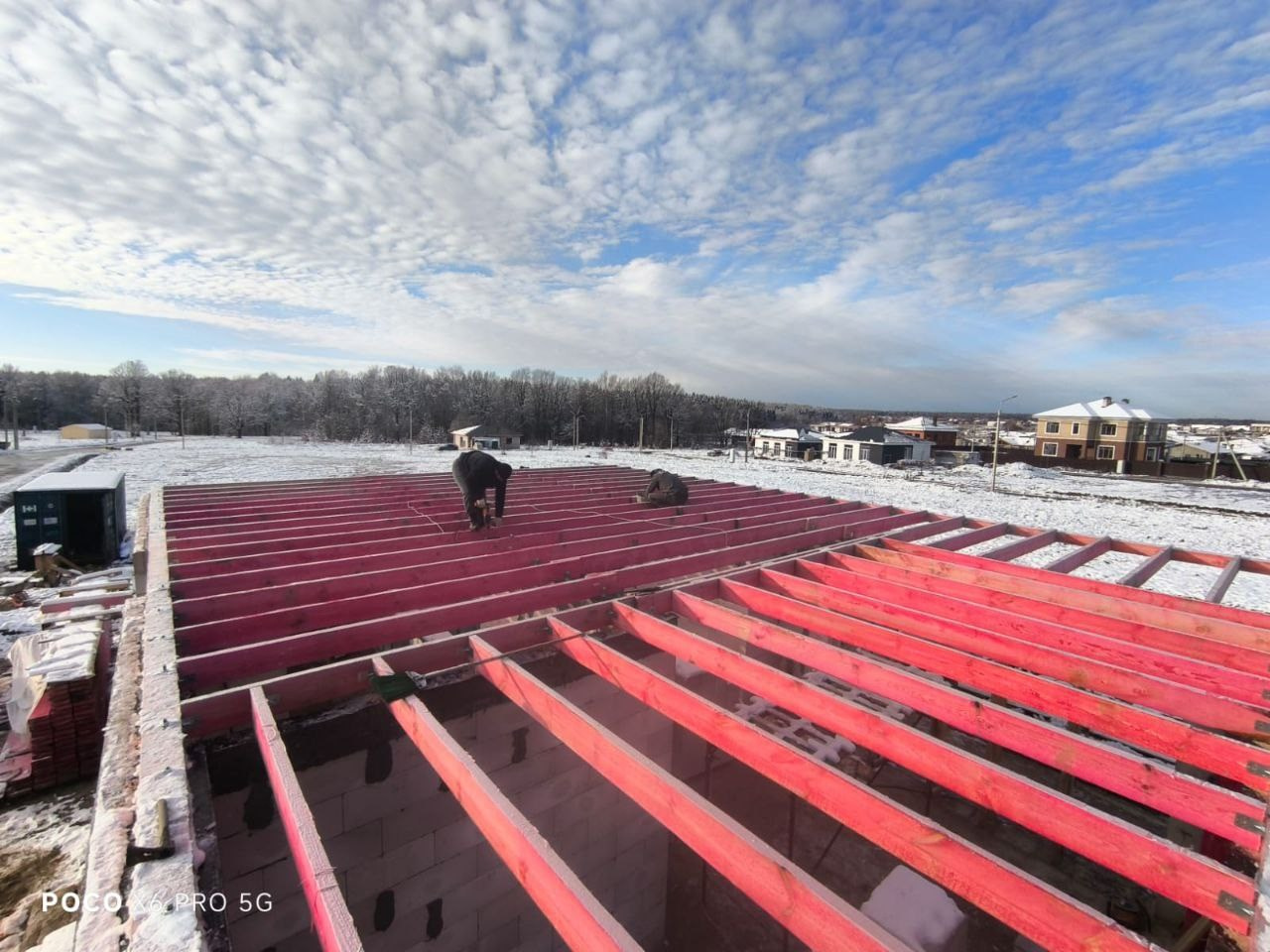 Монтаж деревянного перекрытия
