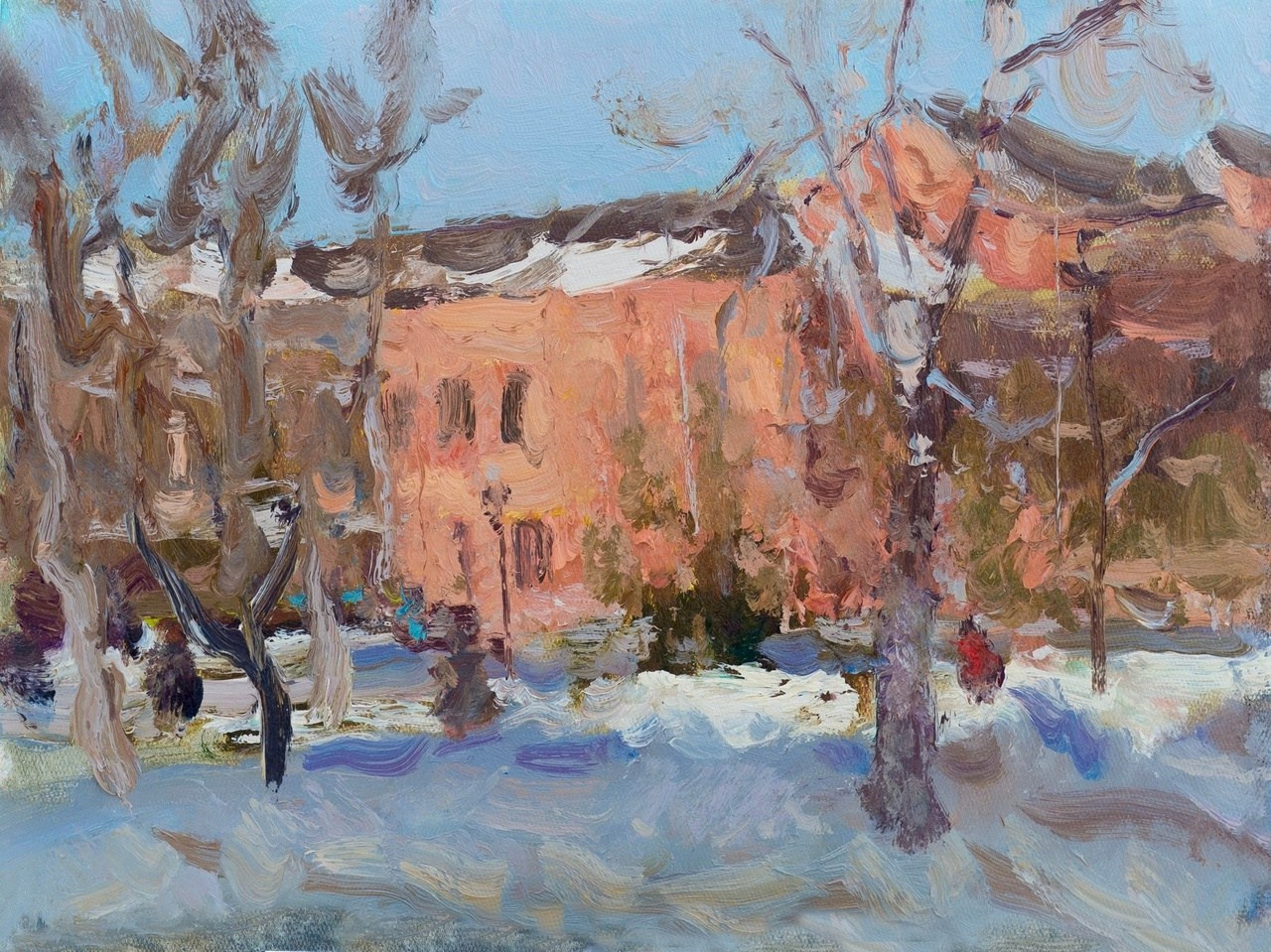 Елец. Вид на фабрику. Художник Александр Каверин