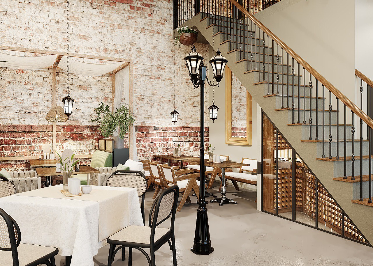 Ресторан «РуссоИтальяно» спб, Газовая 10. АННА ДРОЖИЛИНА дизайнер интерьера