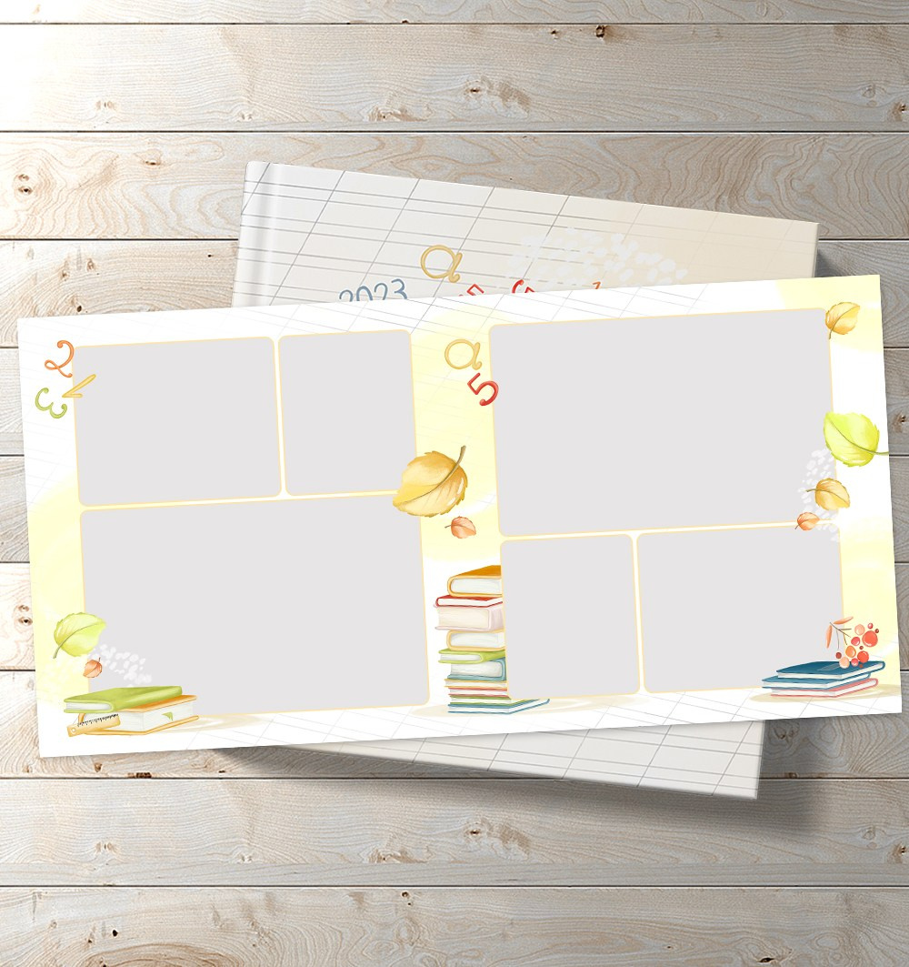 Фотокнига для 1 класса, дизайн «Добро пожаловать». Medlori fotobook Выпускные альбомы в Липецке Лариса Медведева