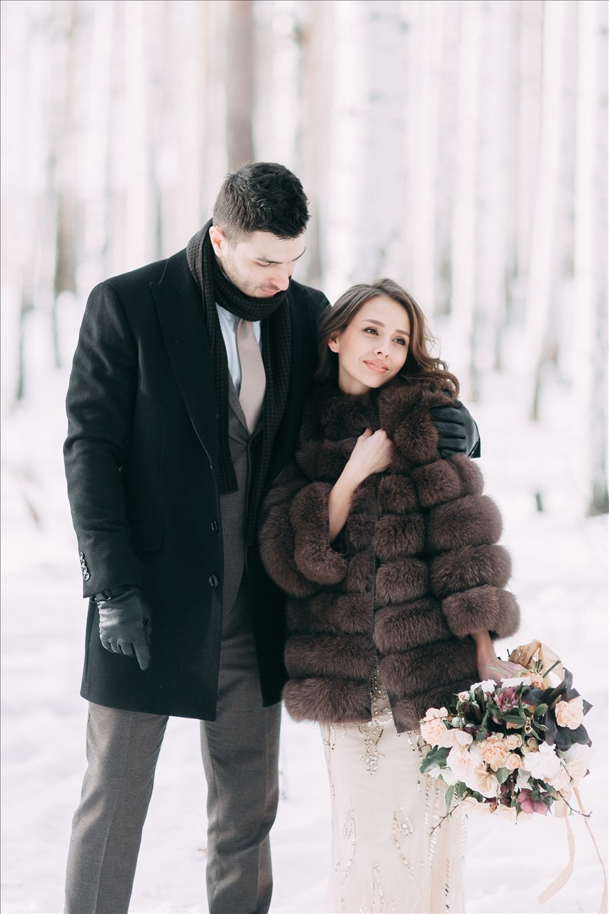 Стильная зимняя свадьба