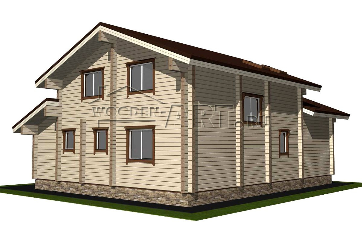 «Сосновый бор» 221 кв. м. Проекты деревянных домов. Архитектор Ольга Мальцева