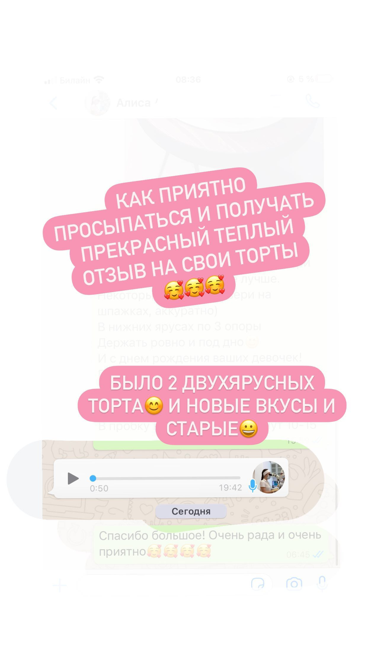 Отзывы о моих тортах. Кондитер Наталья Ташматова