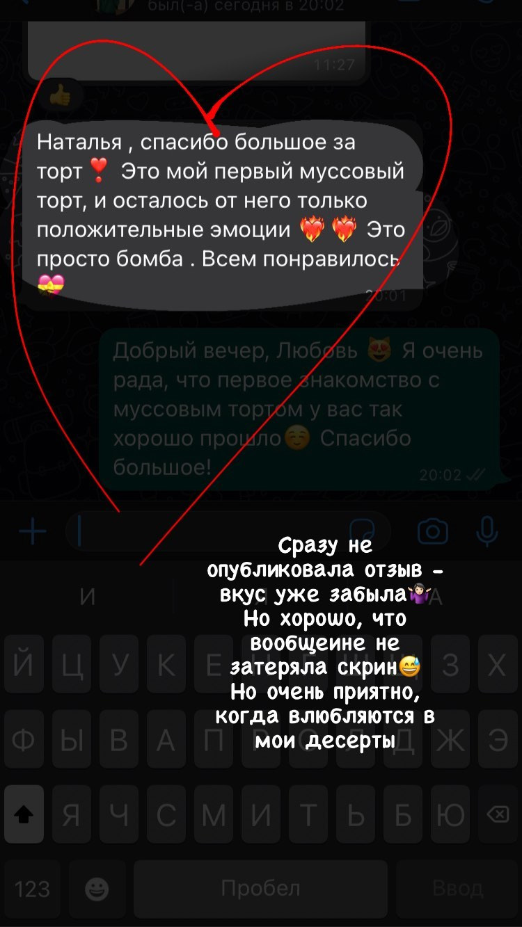 Отзывы о моих тортах. Кондитер Наталья Ташматова