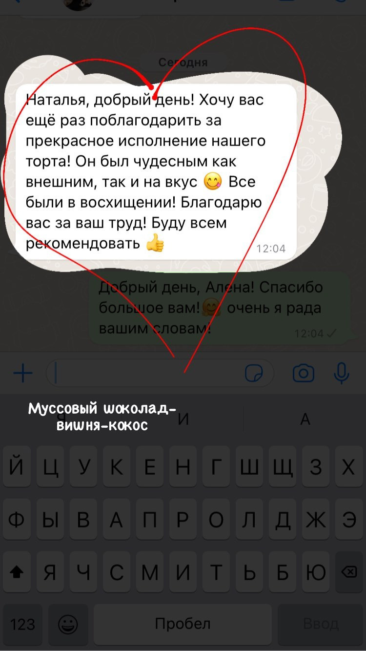 Отзывы о моих тортах. Кондитер Наталья Ташматова