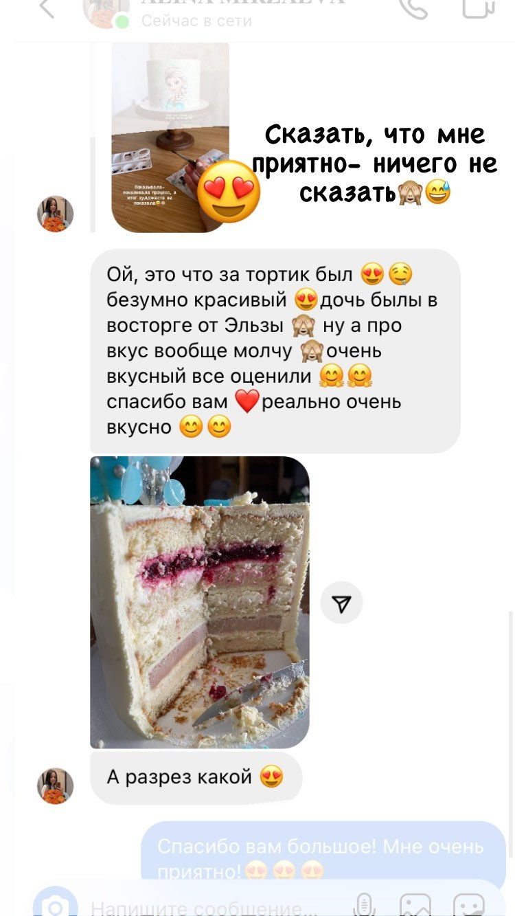 Отзывы о моих тортах. Кондитер Наталья Ташматова