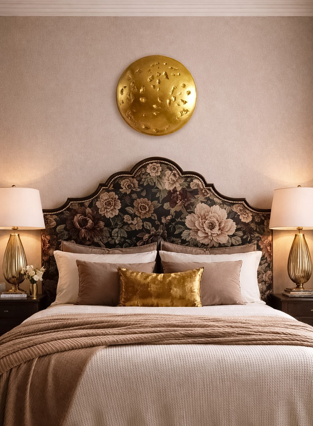 золотое панно для спальни