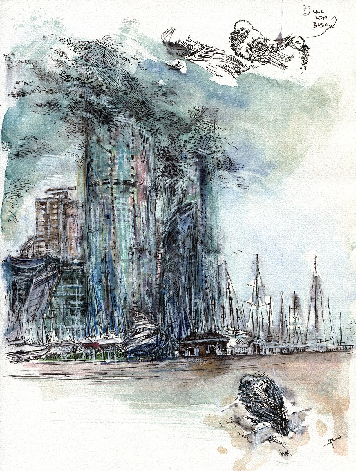 Путевые зарисовки. Художник Перепеченова-Феофанова Анна