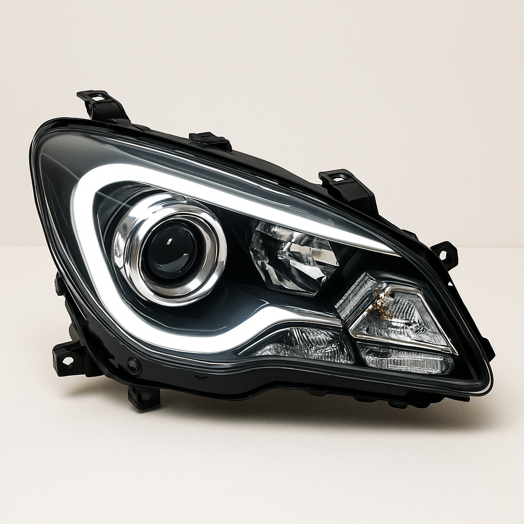 Фара автомобильная на бежевом фоне