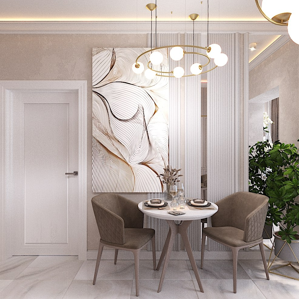 Кухня с видом на парк. Студия интерьерной визуализации и дизайна FishkaRom в Краснодаре и по всей России