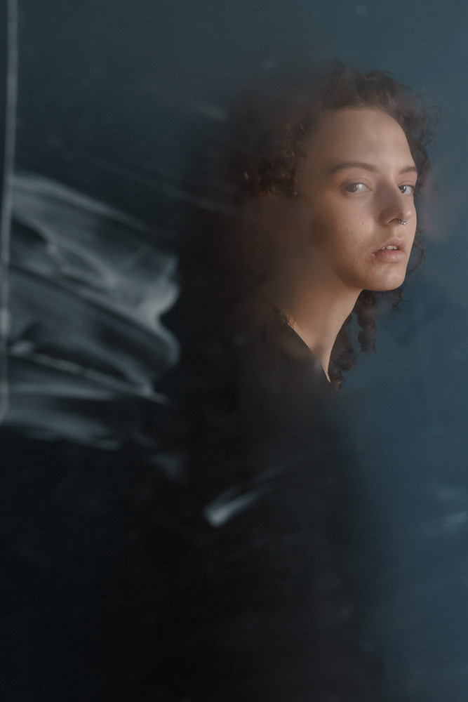 ангел, дерзость, взгляд, девушка, кудряшки