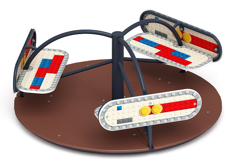 Карусель Солнышко (Конструктор) - ИО 30.01.03-17.И1                                                                                                                                                                 Габариты (ШхДхВ): D=1600 H=700                                                                                                                                                                             Зона безопасности, мм: 5600х5600 D=5600                                                                                                                                             Возрастные ограничения весом не более 70 кг