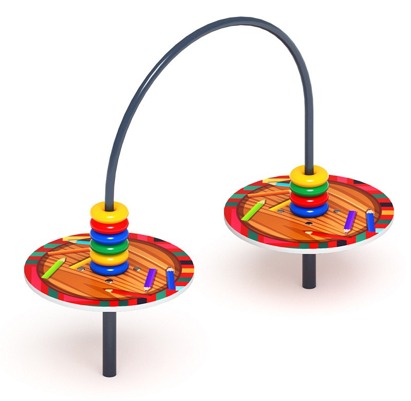 Счеты со столиком (карандаши) - Игровая панель - МФ 22.01.06-01.И1 Габариты (ШхДхВ): 1325х500х1000 Зона безопасности, мм: 3325х2500