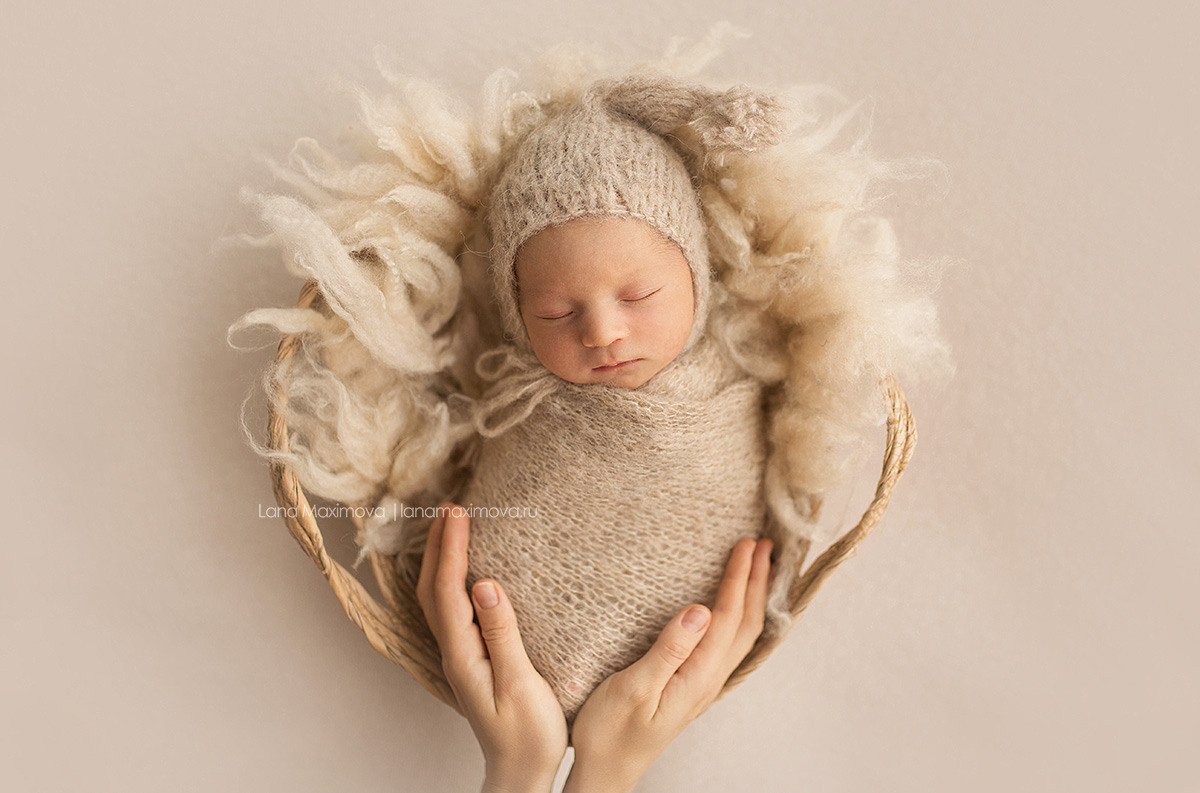 Фотосессия новорождённого. Фотограф новорождённых малышей и детский фотограф В Казани Лана Максим