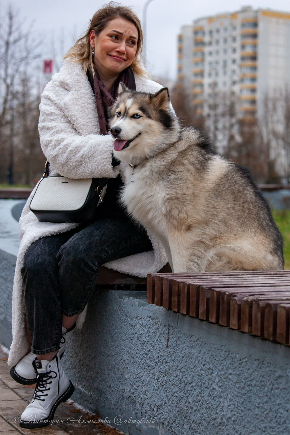Прогулка с Хаски (Настя). Виктория Ахмылова. Фотограф в Москве