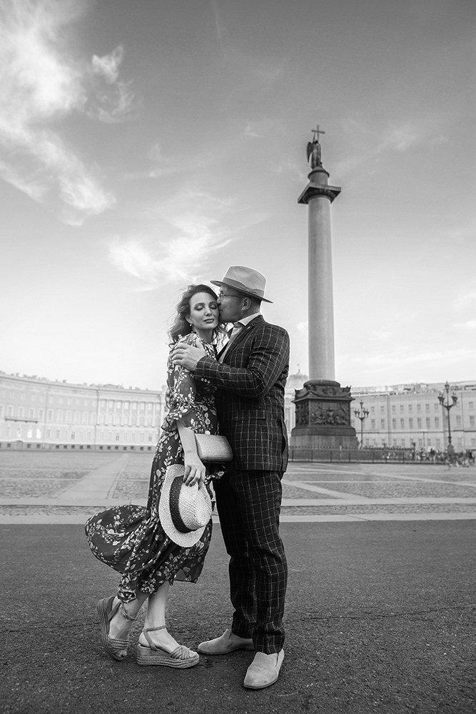 Лав стори в Санкт-Петерубрге на закате