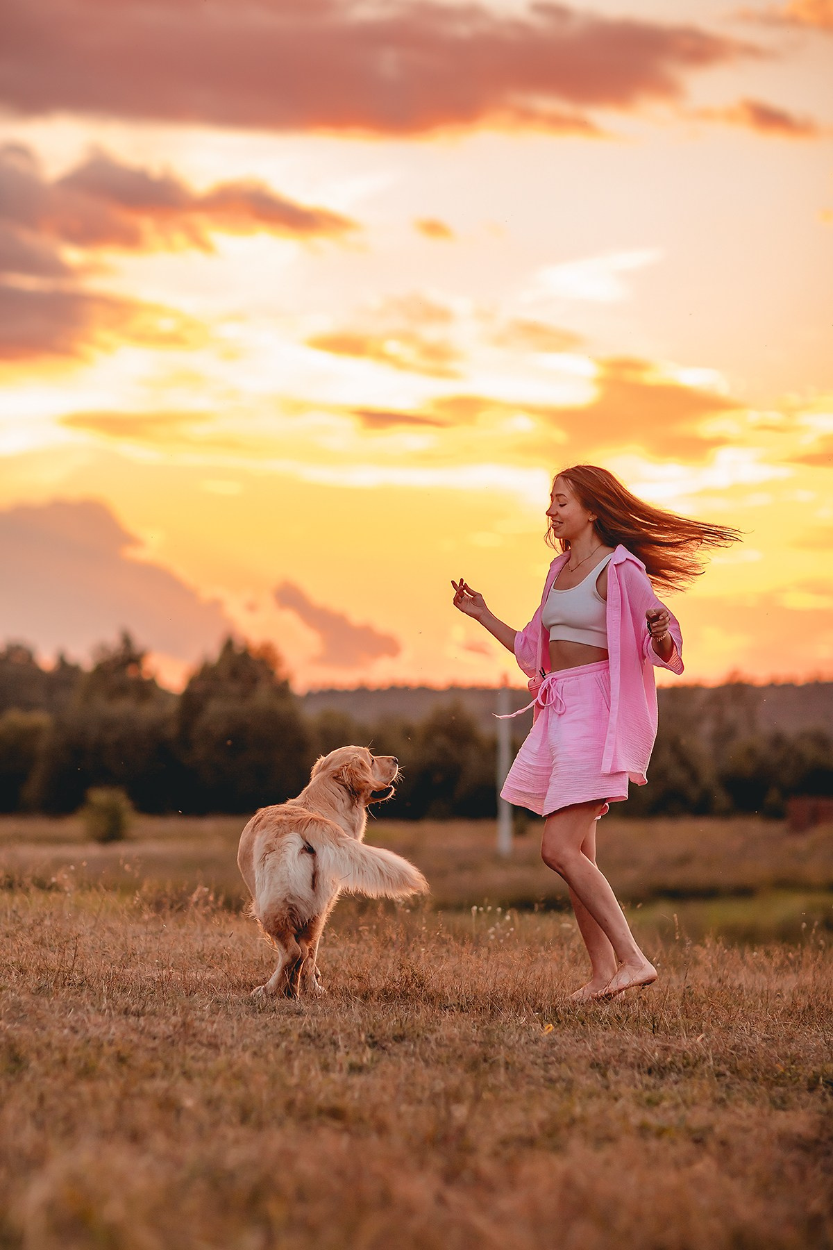 Марина и Чили в Малиново. Семейный фотограф анималист Мария Крючкова