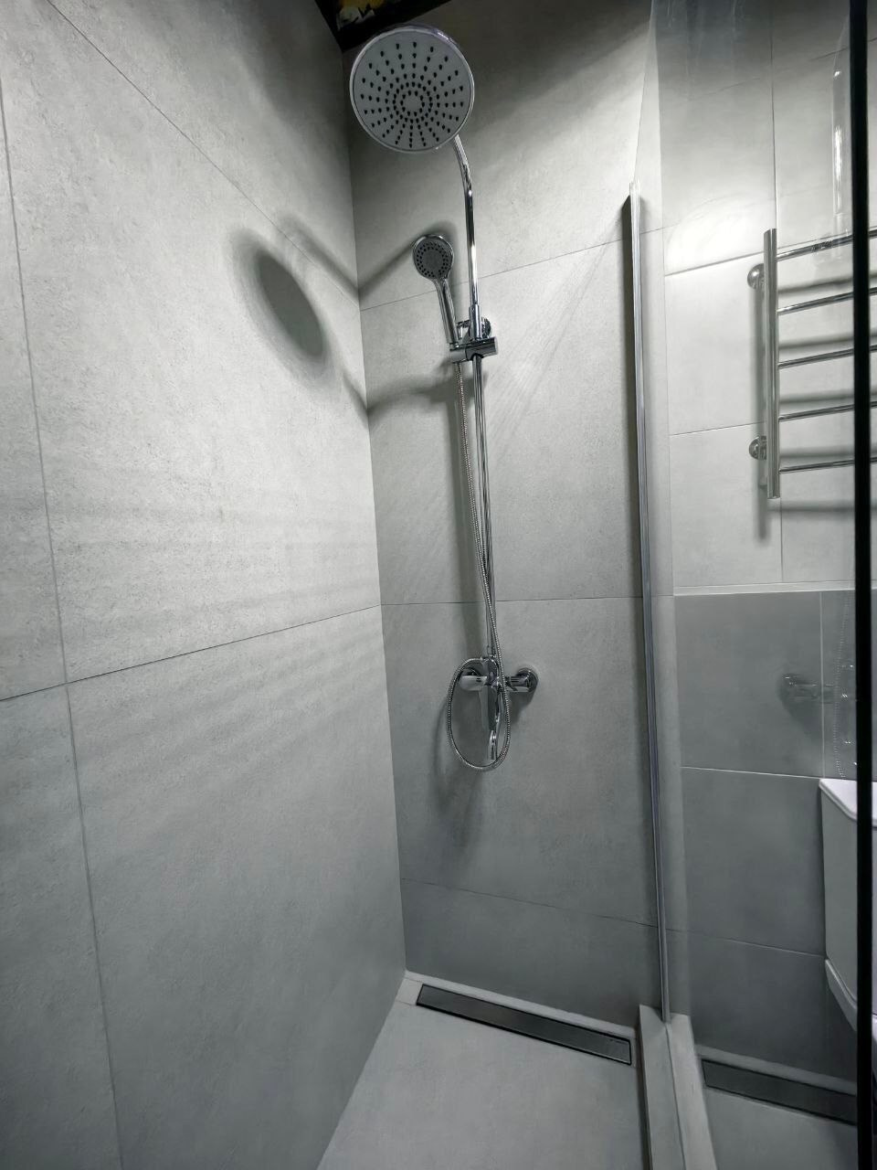 Ванная комната (ул. Сибгата Хакима д. 40). Ремонт санузла, туалета, ванной под ключ в Казани. Укладка плитки