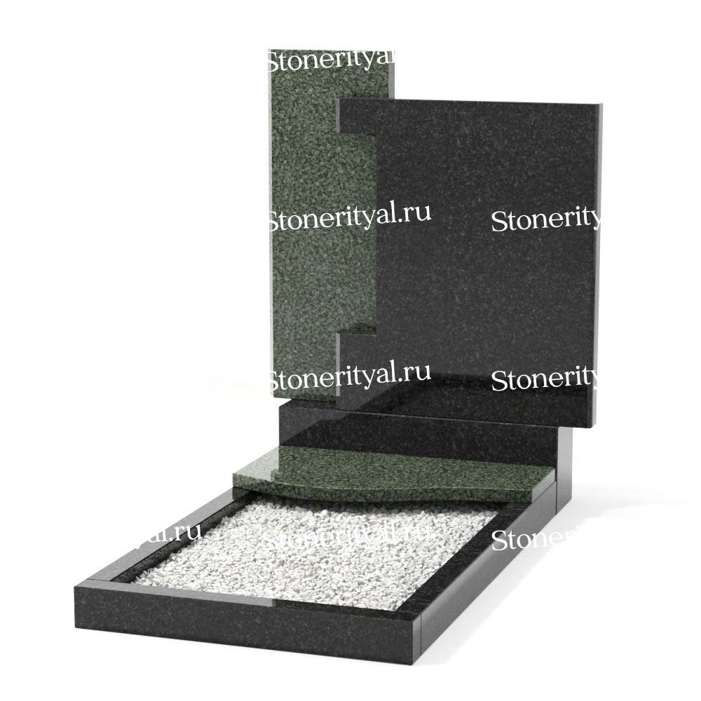 Комбинированные памятники на одного. Изготовление и установка памятников в Москве и МО