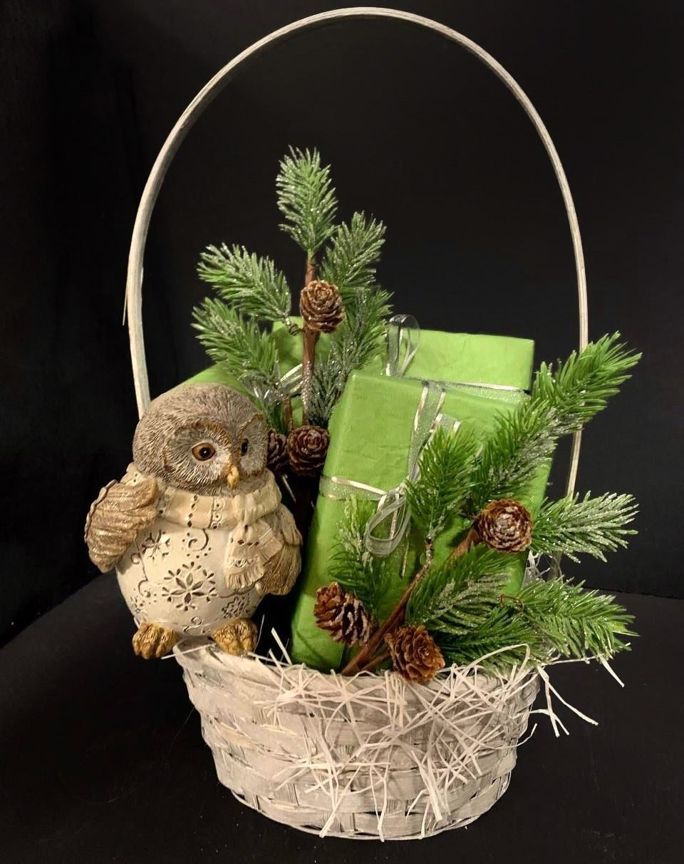 Корзинка «Мудрая Сова». Студия подарочных наборов «Владия»