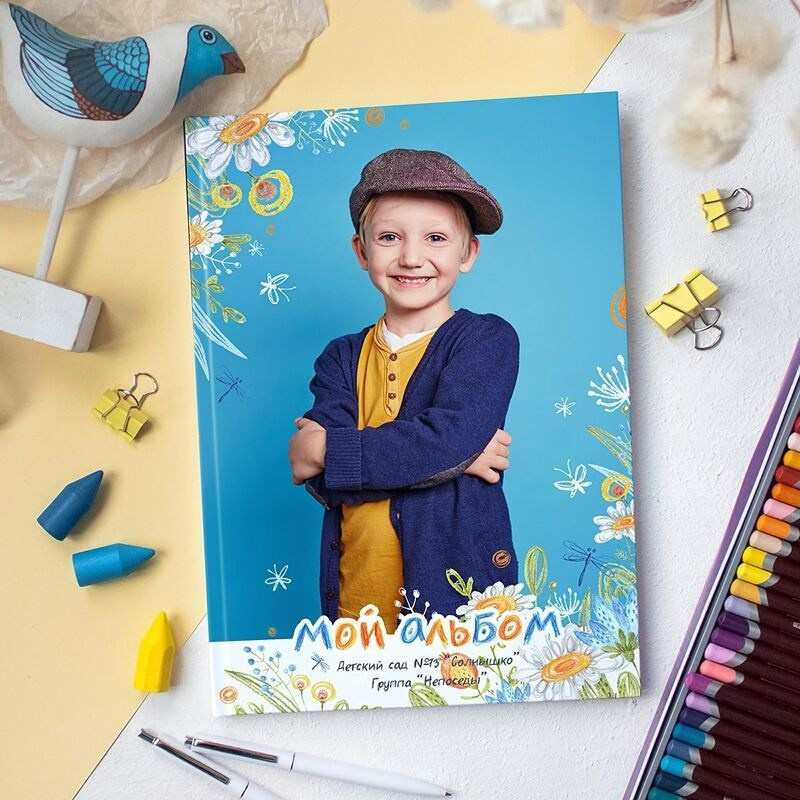 Дизайн «Цветы» для детского сада на 5 разворотов. Medlori fotobook Выпускные альбомы в Липецке Лариса Медведева