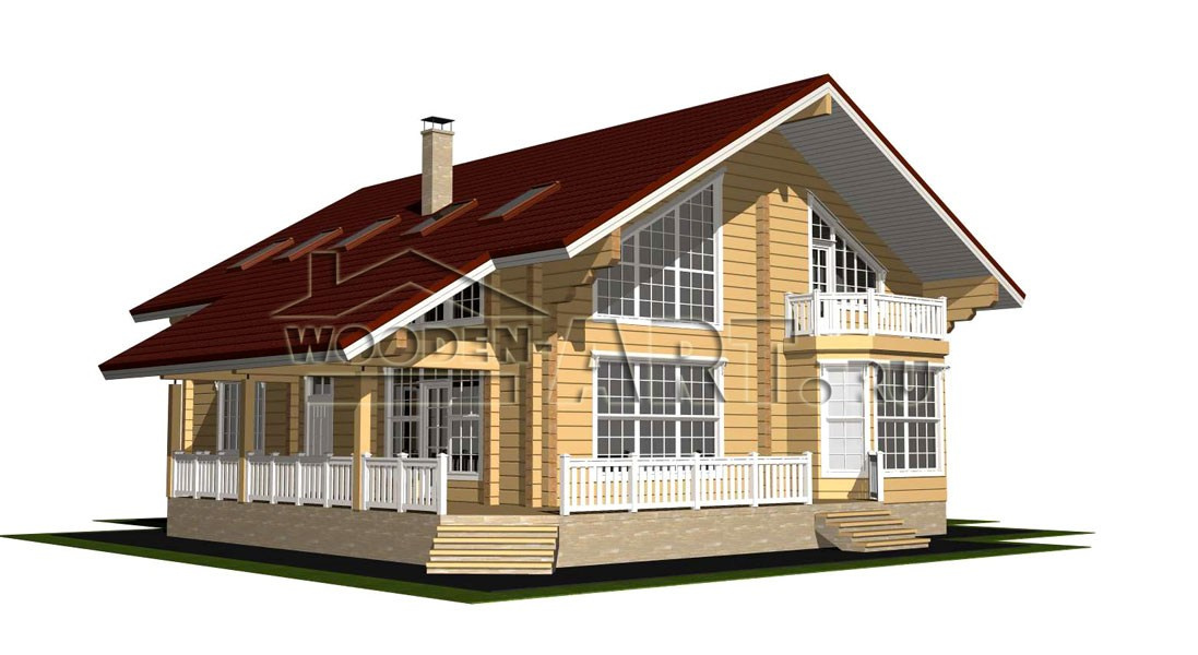 «Скандинавия» 397 кв. м. Проекты деревянных домов