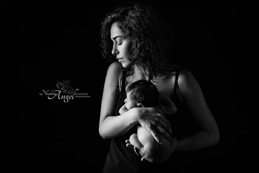 Фотографии с родителями. Фотосессия новорожденного в Москве Newborn Angel