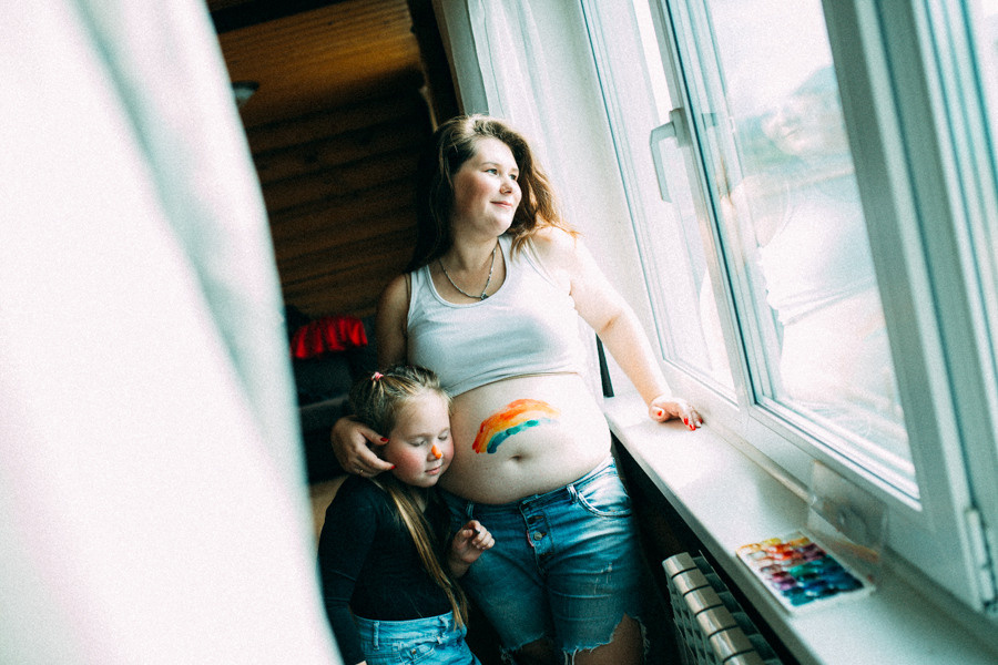 В ожидании Ванюши. Семейный фотограф в Перми Ольга Гилева. Выпускные альбомы