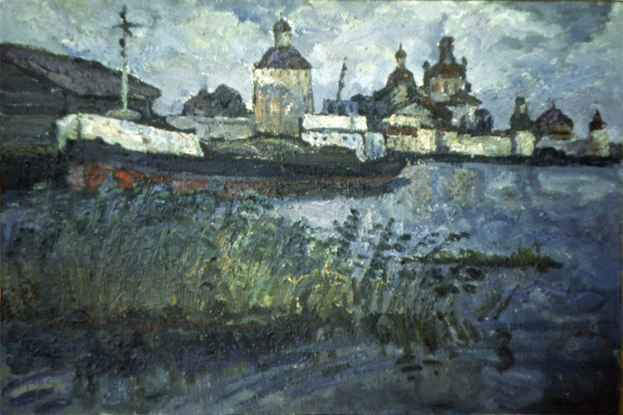 «На Сиверском озере» 1970 год Вологодская картин. галерея. Художник Величко Вадим Семёнович