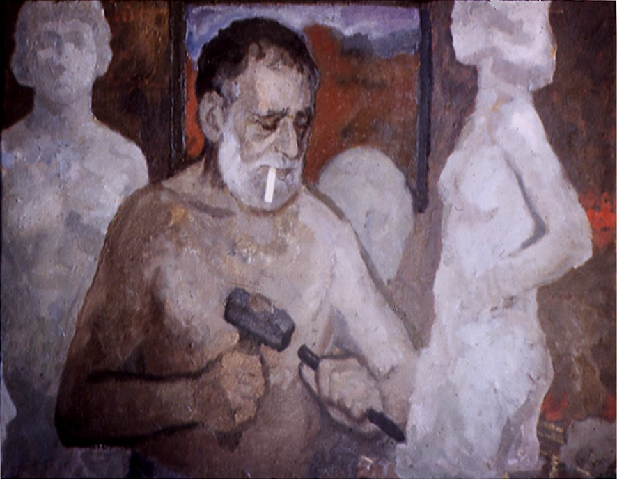 «Леопольд в мастерской» 1988 год Собств. Л.Бляха. Москва. Художник Величко Вадим Семёнович