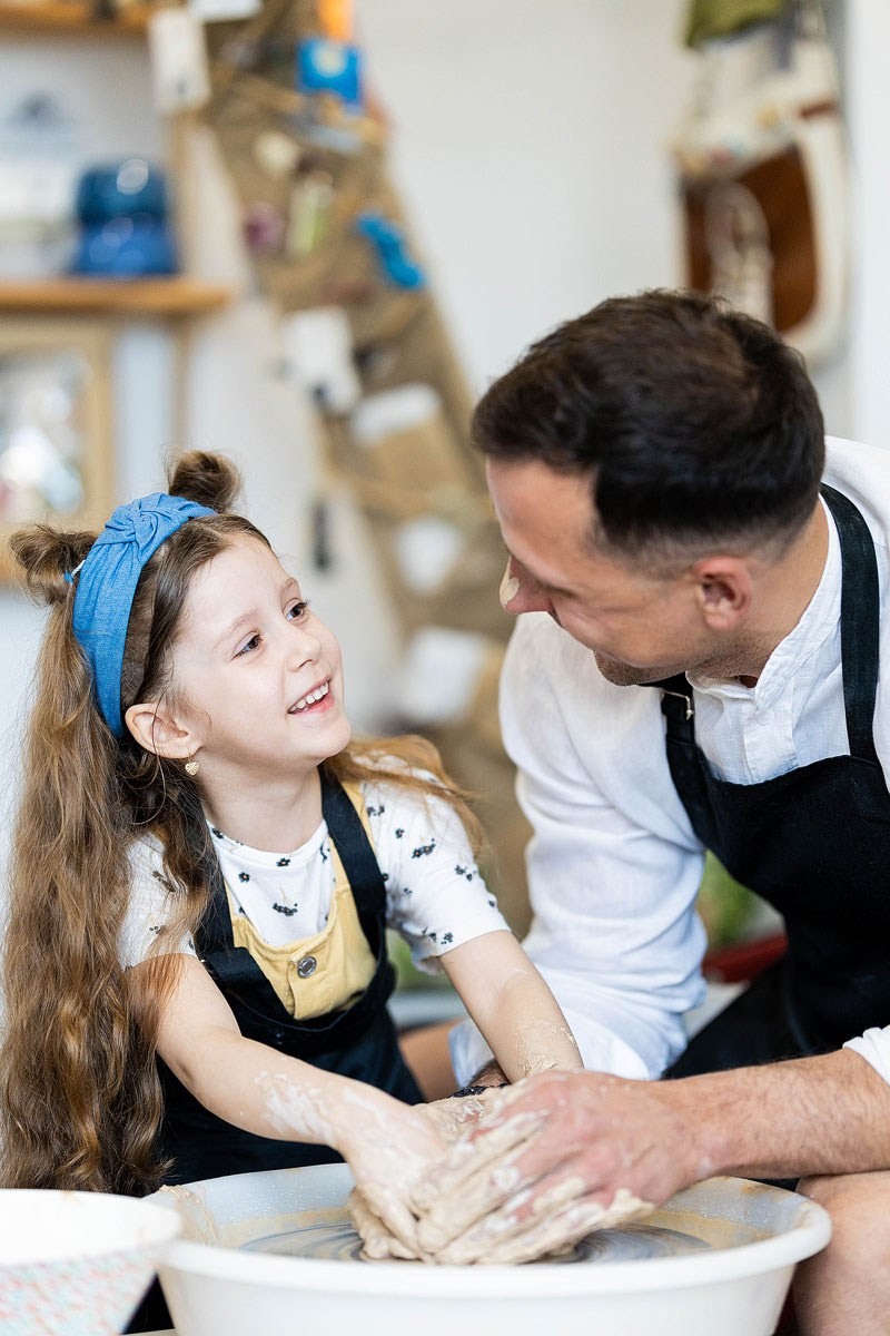 Семейные истории в гончарной мастерской. Детский и семейный фотограф Домодедово