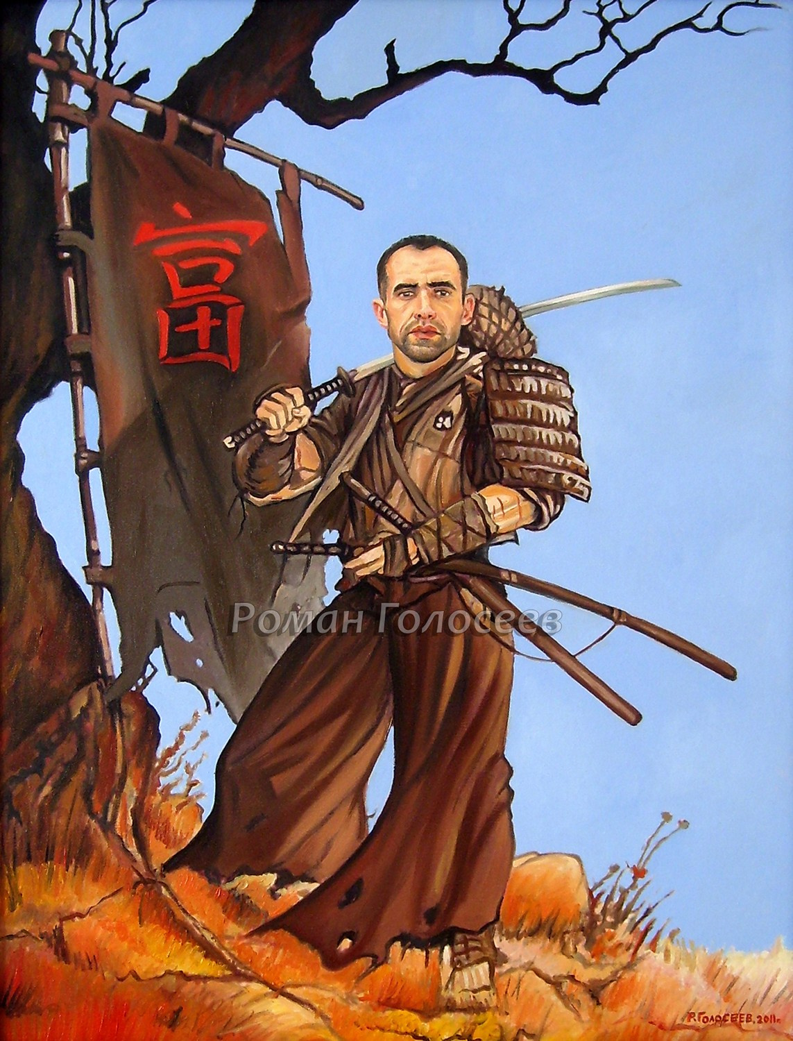 "Легенды самурай", 65х50, холст, масло, 21.07.2011