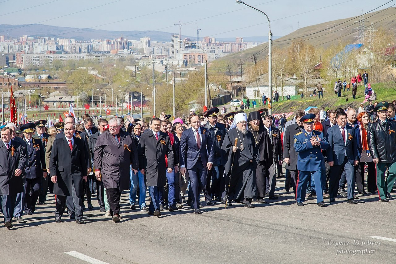 Празднование Дня победы 9 мая в Красноярске