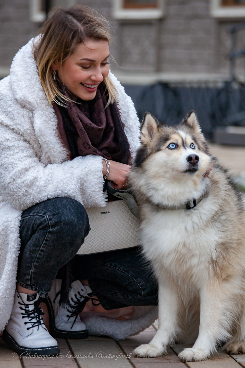 Прогулка с Хаски (Настя). Виктория Ахмылова. Фотограф в Москве