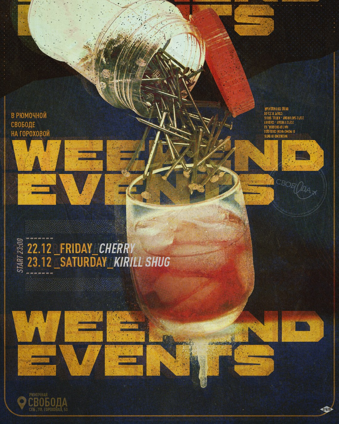 WEEKEND EVENTS. Spaidi Design | Graphic Design