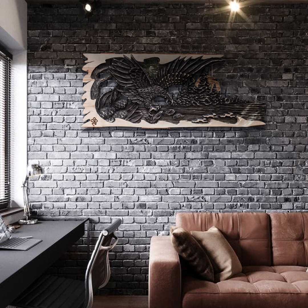 резная картина из дереву - уникальное ручное изделие 